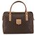 Céline Borsa a mano in tela Macadam CELINE in pelle PVC marrone oro Auth 173522 D'oro - vista 13