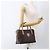 Céline Borsa a mano in tela Macadam CELINE in pelle PVC marrone oro Auth 173522 D'oro - vista 22