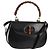 Borsa a mano in pelle Gucci Bamboo 2way Nera Oro 000 46 0063 Auth 145923V Nero D'oro