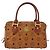 MCM Vicetos Logogram Handtasche PVC Leder Braun Gold Auth 172090 Golden - Ansicht 2
