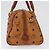 MCM Vicetos Logogram Handtasche PVC Leder Braun Gold Auth 172090 Golden - Ansicht 4