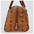 MCM Vicetos Logogram Handtasche PVC Leder Braun Gold Auth 172090 Golden - Ansicht 5
