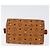 MCM Vicetos Logogram Handtasche PVC Leder Braun Gold Auth 172090 Golden - Ansicht 9