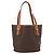 Céline Borsa tote in tela Macadam CELINE in pelle PVC marrone oro Auth bs33451 D'oro - vista 2