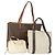 Céline Borsa Macadam PVC 3 pezzi marrone Auth 155245 di CELINE Bvlgari Salvatore Ferragamo Beige