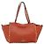 Valentino Borsa Tote in pelle 2 in 1 Arancione Oro Auth BA10422 D'oro - vista 2