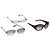 Lunettes de soleil BURBERRY en plastique 3 Set Noir Auth bs33376