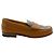 Hermès Hellbraune Leder Kennedy Slipper mit Leopardenmuster-Vamp - Ansicht 2