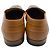 Hermès Hellbraune Leder Kennedy Slipper mit Leopardenmuster-Vamp - Ansicht 5