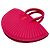 Bolsa de leque de couro rosa choque Schiaparelli - vista 2