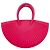Bolsa de leque de couro rosa choque Schiaparelli - vista 3