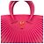 Bolsa de leque de couro rosa choque Schiaparelli - vista 4