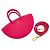 Bolsa de leque de couro rosa choque Schiaparelli - vista 9