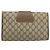 GUCCI GG Supreme Web Sherry Line Clutch Bag PVC Beige Oro 89 01 030 Auth 170838 D'oro - vista 3