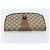 GUCCI GG Supreme Web Sherry Line Clutch Bag PVC Beige Oro 89 01 030 Auth 170838 D'oro - vista 6