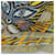 Hermès HERMES Sciarpa Carré 90 "LE CHAT CARRE" Sete Beige Auth 172015SAM - vista 9