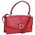 Borsa a mano in pelle Gancini Salvatore Ferragamo 2 in 1 Rosa Argento Auth 171936V