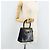Bolso de mano Gancini de cuero negro y dorado Auth 173237 de Salvatore Ferragamo - vista 24