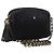 BALLY Borsa a Spalla con Catena in Camoscio Nero Oro Auth bs33547 D'oro