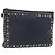 Pochette in pelle nera e argento Jimmy Choo Auth bs33457 Nero
