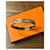 Bracelet jonc en émail Hermès Rose Bleu Doré Vert  - vue 6