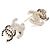 Chanel Boucles oreille Clous 2023 Light Gold Metal Double CC earrings Studs Doré - vue 3