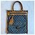 Borsa piatta in denim Louis Vuitton Blu - vista 2