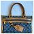 Borsa piatta in denim Louis Vuitton Blu - vista 6