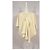 Autre Marque Kurzer geknoteter cremefarbener Poncho Roh - Ansicht 3