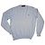 Polo Ralph Lauren Hellblauer Baumwollpullover mit Rundhalsausschnitt und Pony-Logo