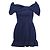 Abito Mini Blu Prada con Scollatura Off-the-Shoulder e Orlo Ruffle