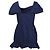 Abito Mini Blu Prada con Scollatura Off-the-Shoulder e Orlo Ruffle - vista 3