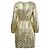 Autre Marque Mini Kleid mit Pailletten von Philosophy by Alberta Ferretti Golden Gelb - Ansicht 4