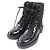 Botas de cuero cepillado con logo triangular de Re-Nylon de Prada Negro