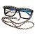 Timeless Gafas de sol Chanel COCO Mark Chain Negro