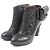 Timeless Chanel Leder Stiefeletten Schwarz