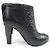 Timeless Chanel Leder Stiefeletten Schwarz - Ansicht 6