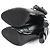 Timeless Chanel Leder Stiefeletten Schwarz - Ansicht 7