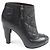 Timeless Chanel Leder Stiefeletten Schwarz - Ansicht 9