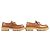 Mocasines de cuero con logo triangular Prada Castaño - vista 4