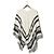 Autre Marque Poncho SAYAKADAVIS de mezcla de papel con flecos Blanco - vista 2