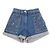 Shorts in denim di cotone decorati con gioielli Valentino Fruit Blu
