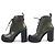 Lederstiefel Ruby Line von Louis Vuitton Grün Khaki - Ansicht 3
