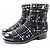 Timeless Botines cortos de tweed con cierre Turnlock COCO de Chanel Negro Blanco Dorado