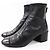 Timeless Botas de couro COCO Mark da Chanel Preto Dourado