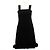 Prada Schwarzes Kleid mit Blumen am Saum aus Seide