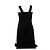 Prada Schwarzes Kleid mit Blumen am Saum aus Seide - Ansicht 2