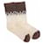 Autre Marque Calcetines crudos y marrones de algodón Beige