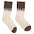 Autre Marque Calcetines crudos y marrones de algodón Beige - vista 2