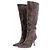 Autre Marque Botas altas marrones de cuero Castaño